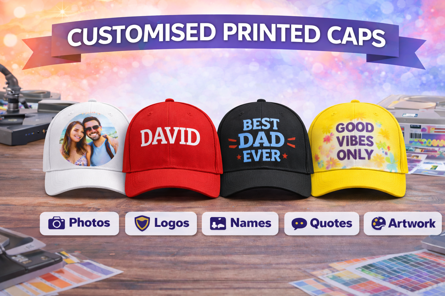 Customised Printed Caps